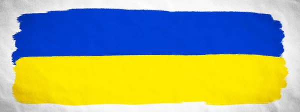 Ukrainian Flag Abstract Brushstroke Paint Brush Splash Colors Flag Ukraine — ストック写真