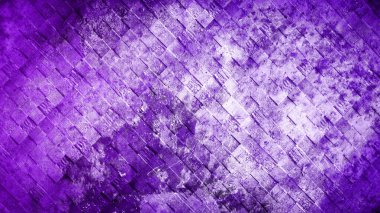 Abstract purple colored spotty dirty grunge weathered old aged concrete cement stone cubes blocks wall texture - 3D rendering background