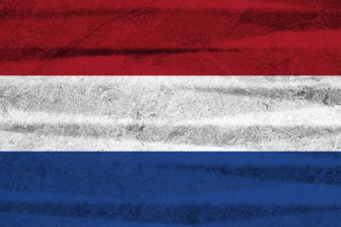 Hollanda arkaplan pankart şablonu - Hollanda bayrağı renklerinde soyut taş beton duvar dokusu
