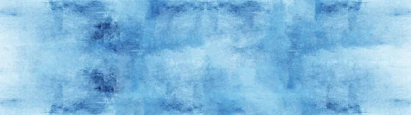 Abstract Pastel Blue Watercolor Painted Spotted Paper Texture Background Banner — 图库照片