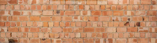 Brown Orange Damaged Rustic Brick Wall Brickwork Stonework Masonry Texture — Zdjęcie stockowe