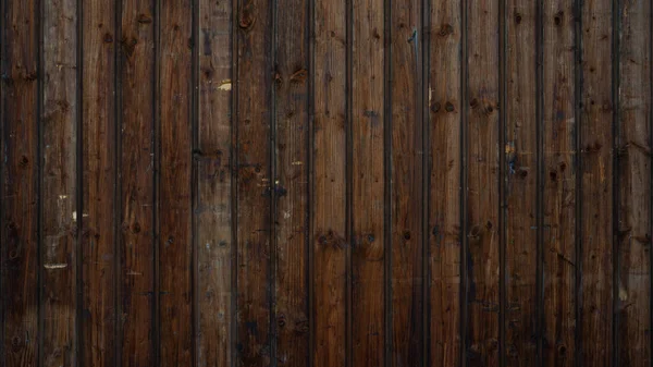 古い茶色の素朴なダークウッドボードの壁のテクスチャ 木の背景パノラマバナー長いテクスチャパターン — ストック写真