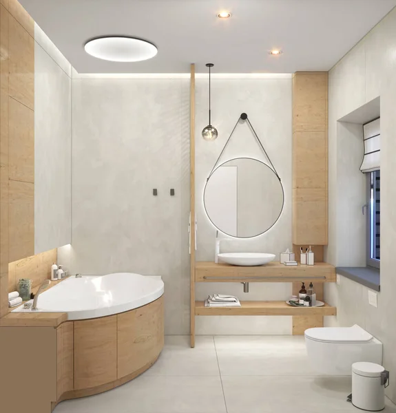 Bathroom styling ideas, 3D render