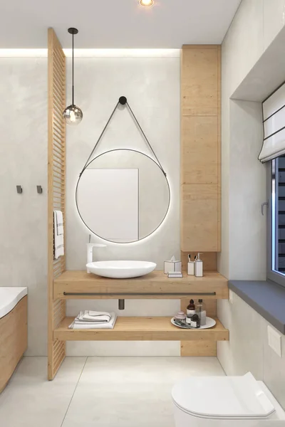Master Bathroom Design Ideas Render — Stock Photo, Image