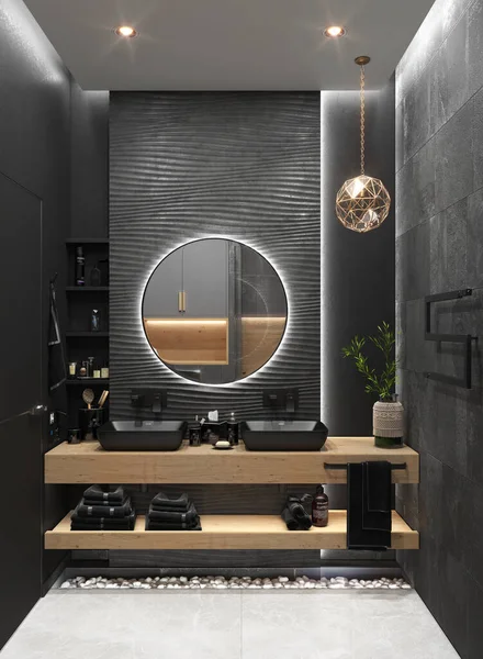 Master Bathroom Design Ideas Render — Stock Photo, Image