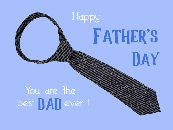 Karta Dni Otců Kravatou Smskou Šťastný Den Otců Jsi Ten — Stock fotografie