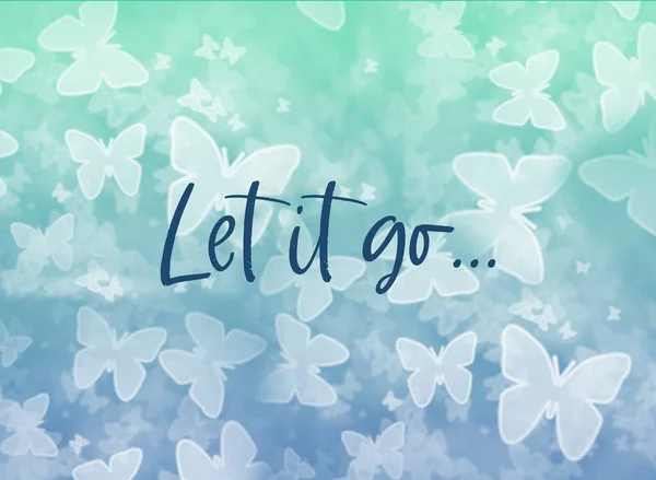 Mavi arka planda kelebekler ve 