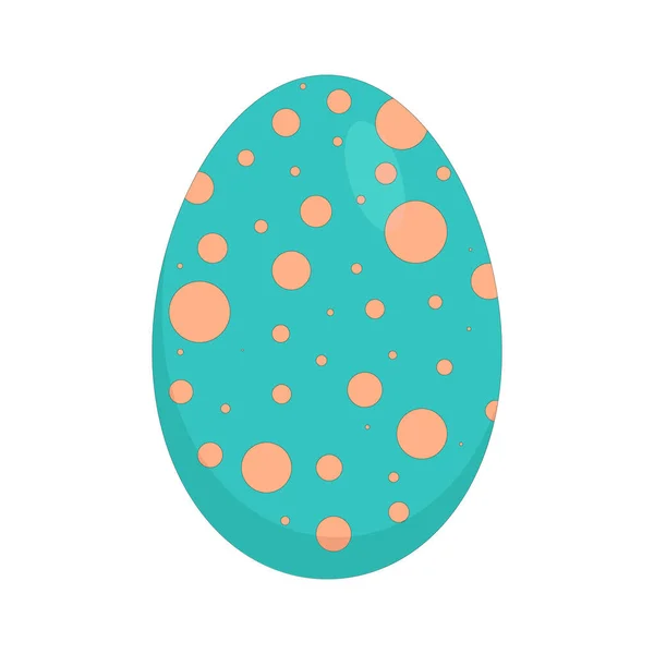 Easter Egg Turquoise Peas — Stock Vector