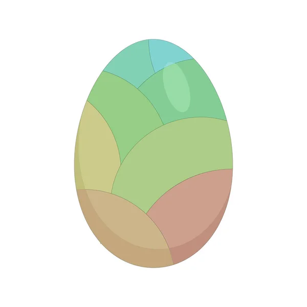 Пасхальное Куриное Яйцо Зеленых Тонах — стоковый вектор