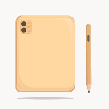 İnce, küçük, turuncu stili tablet