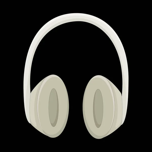 Auriculares Grises Para Escuchar Música — Vector de stock