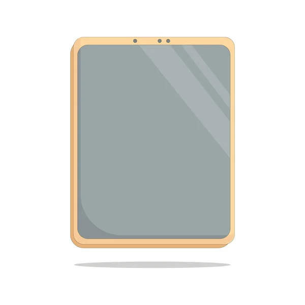 Dünne Kleine Tablette Bildschirm Gedreht Orange — Stockvektor