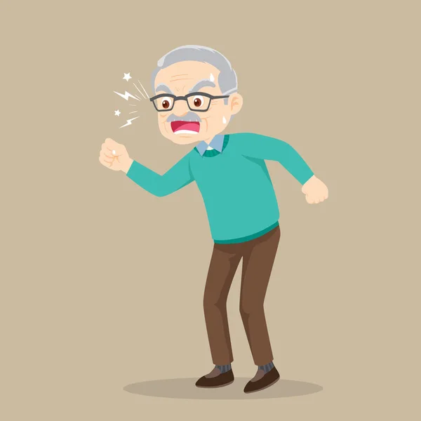 Älterer Mann Wütend Und Schimpfend — Stockvektor