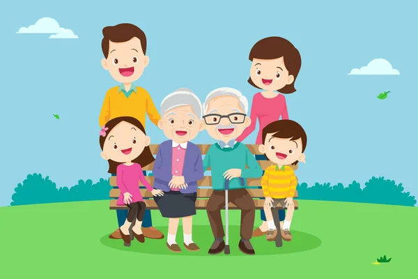 Šťastný Koncept Životního Stylu Seniorů Usmívající Starší Pár Relaxovat Parku — Stockový vektor