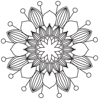 Yaprak Çiçeği Taç Yaprağı Renk Mandala Sanat Basit Grafik Şekli Vector Çiçek Orijinal Tasarım Klasik Dekoratif Özellikler Şablonu İslam Arap Mistik Dini Lotus