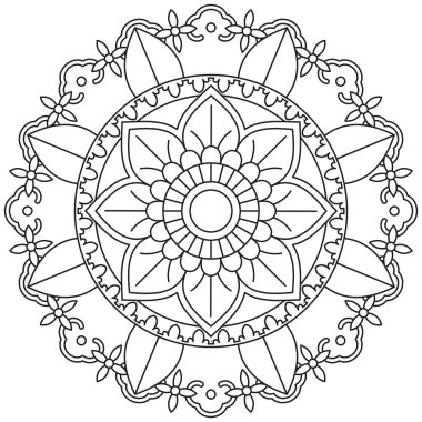 Yaprak Çiçeği Taç Yaprağı Renk Mandala Sanat Basit Grafik Şekli Vector Çiçek Orijinal Tasarım Klasik Dekoratif Özellikler Şablonu İslam Arap Mistik Dini Lotus