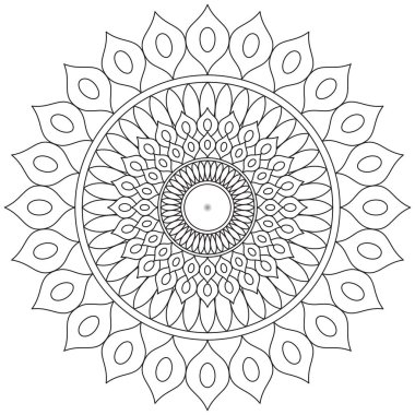 Yaprak Çiçeği Taç Yaprağı Renk Mandala Sanat Basit Grafik Şekli Vector Çiçek Orijinal Tasarım Klasik Dekoratif Özellikler Şablonu İslam Arap Mistik Dini Lotus