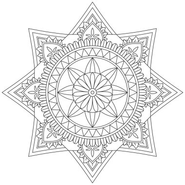 Yaprak Çiçeği Taç Yaprağı Renk Mandala Sanat Basit Grafik Şekli Vector Çiçek Orijinal Tasarım Klasik Dekoratif Özellikler Şablonu İslam Arap Mistik Dini Lotus