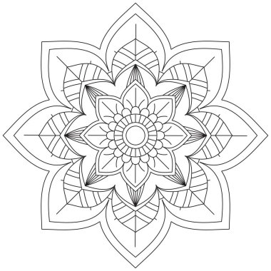 Yaprak Çiçeği Taç Yaprağı Renk Mandala Sanat Basit Grafik Şekli Vector Çiçek Orijinal Tasarım Klasik Dekoratif Özellikler Şablonu İslam Arap Mistik Dini Lotus