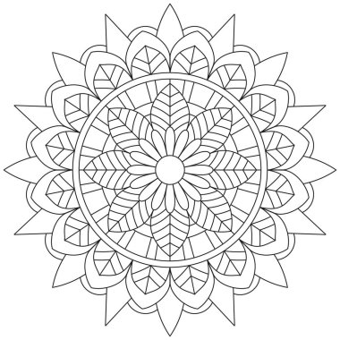 Yaprak Çiçeği Taç Yaprağı Renk Mandala Sanat Basit Grafik Şekli Vector Çiçek Orijinal Tasarım Klasik Dekoratif Özellikler Şablonu İslam Arap Mistik Dini Lotus