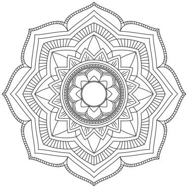 Yaprak Çiçeği Taç Yaprağı Renk Mandala Sanat Basit Grafik Şekli Vector Çiçek Orijinal Tasarım Klasik Dekoratif Özellikler Şablonu İslam Arap Mistik Dini Lotus