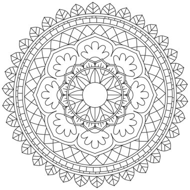 Yaprak Çiçeği Taç Yaprağı Renk Mandala Sanat Basit Grafik Şekli Vector Çiçek Orijinal Tasarım Klasik Dekoratif Özellikler Şablonu İslam Arap Mistik Dini Lotus