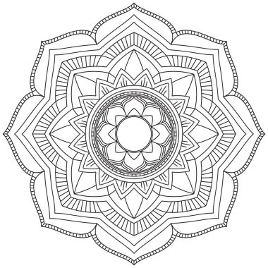 Yaprak Çiçeği Taç Yaprağı Renk Mandala Sanat Basit Grafik Şekli Vector Çiçek Orijinal Tasarım Klasik Dekoratif Özellikler Şablonu İslam Arap Mistik Dini Lotus