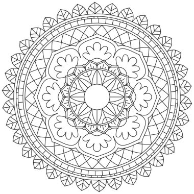 Yaprak Çiçeği Taç Yaprağı Renk Mandala Sanat Basit Grafik Şekli Vector Çiçek Orijinal Tasarım Klasik Dekoratif Özellikler Şablonu İslam Arap Mistik Dini Lotus