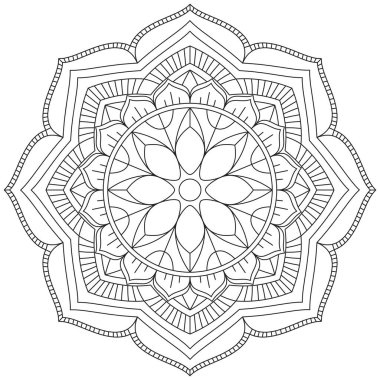 Yaprak Çiçeği Taç Yaprağı Renk Mandala Sanat Basit Grafik Şekli Vector Çiçek Orijinal Tasarım Klasik Dekoratif Özellikler Şablonu İslam Arap Mistik Dini Lotus