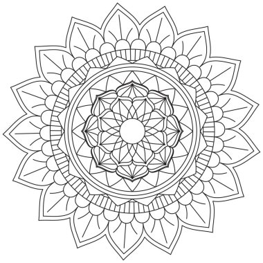 Yaprak Çiçeği Taç Yaprağı Renk Mandala Sanat Basit Grafik Şekli Vector Çiçek Orijinal Tasarım Klasik Dekoratif Özellikler Şablonu İslam Arap Mistik Dini Lotus