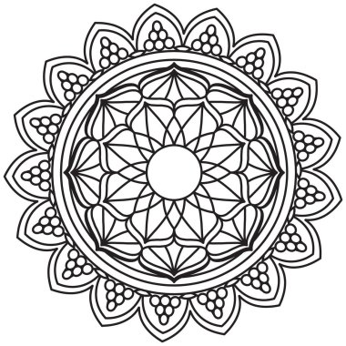 Yaprak Çiçeği Taç Yaprağı Renk Mandala Sanat Basit Grafik Şekli Vector Çiçek Orijinal Tasarım Klasik Dekoratif Özellikler Şablonu İslam Arap Mistik Dini Lotus