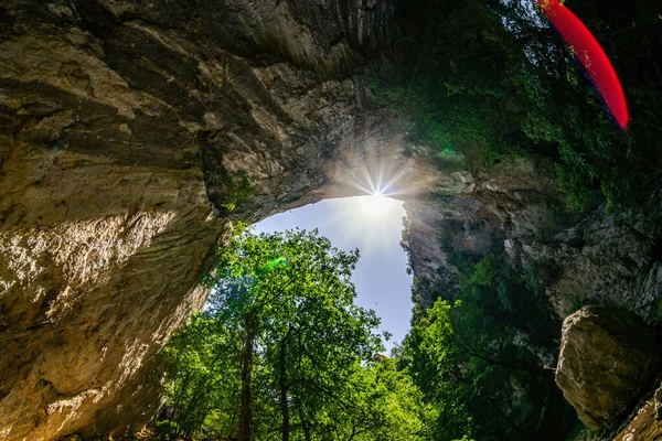 Vratna Vagy Vratna Gates Előterei Három Természetes Kőhíd Szerbiai Miroc — Stock Fotó