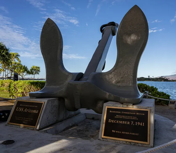 Waikiki, Honolulu, Hawaii - Oct 31, 2021-anchor from the USS Arizona at Pearl Harbor — Stock Photo, Image