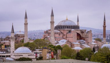 Istanbul, Turkey - April 29, 2022 - The Hagia Sophia Mosque.