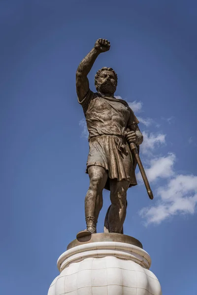 Skopje North Macedonia May 2022 Famous Statues Line Center Town — Stockfoto