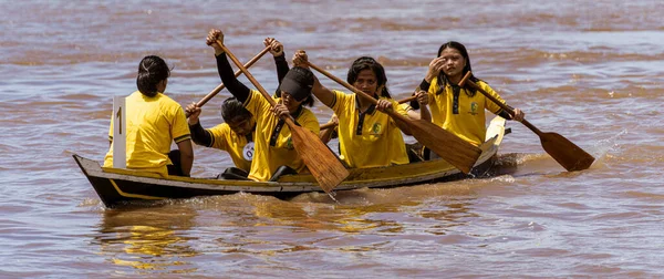 Central Kalamantan Indonesia May 2022 Person Crews Row Annual Race — Stockfoto