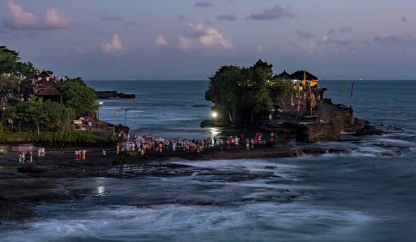 Tanah Lot Sunset Bali Indonesia — 图库照片