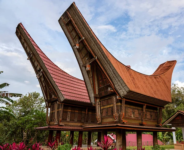 Java Indonesia June 2022 Toraja Homes All Follow Same Rigid — Zdjęcie stockowe