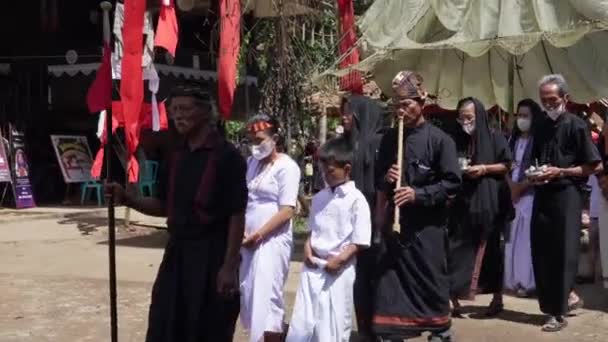 Lemo Toraja Indonesien 07042022 Begravning Procession Familj — Stockvideo