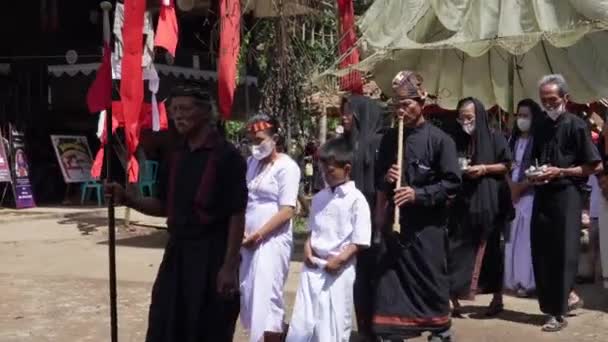 Lemo Toraja Indonesia 07042022 Funeral Procession Family — Stock Video