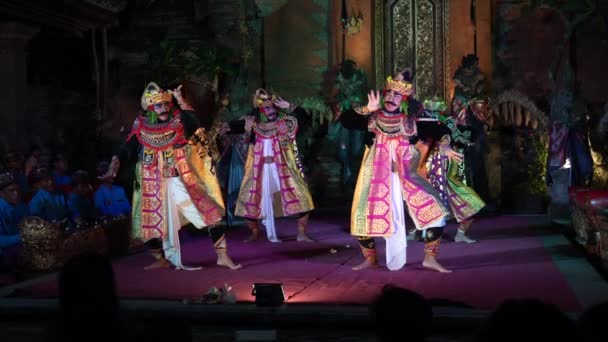 Bali Endonezya 06232022 Barong Legong Dörtlü Krallar — Stok video