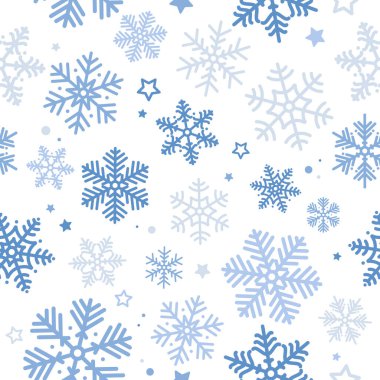  Kar taneleri olan kusursuz bir Noel geçmişi. Kumaş, tekstil, ambalaj kağıdı, kart, davetiye, duvar kağıdı, web tasarımı için kış dokusu