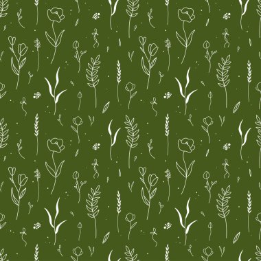 Kumaş, duvar kağıdı, fayans, ambalaj, kırtasiye malzemesi üzerine baskı yapmak için boho çiçekli desenli çiçek deseni.