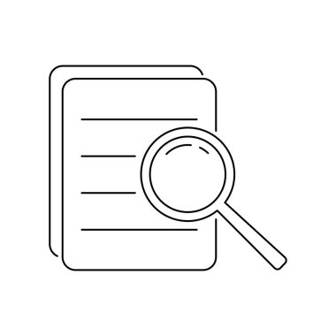 Arama simgesi ya da büyüteç. Beyaz arkaplanda vektör arama işareti izole edildi. Düzenlenebilir Od 10