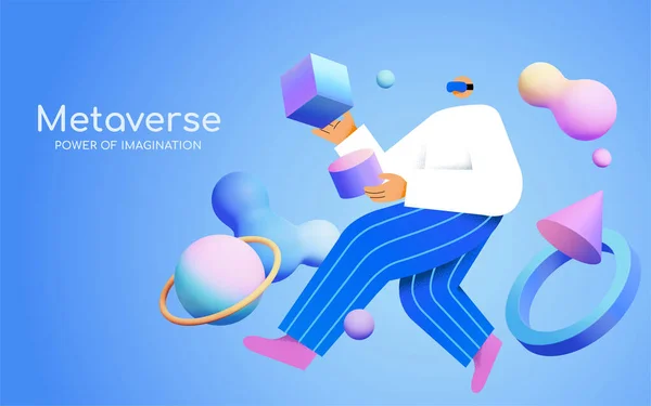 Jogo de tiro na ilustração de jogos de realidade virtual do metaverse