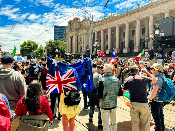 Melbourne Victoria Australia November 2021 Freedom March Kill Bill Peaceful — Stock Photo, Image