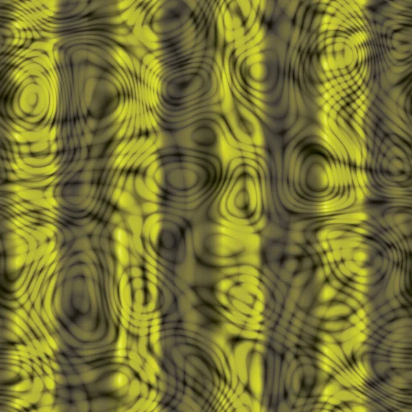 Retro Psychedelic Hypnotic Trippy Acid Swirls Seamless Texture Pattern Yellow — Stock Photo, Image