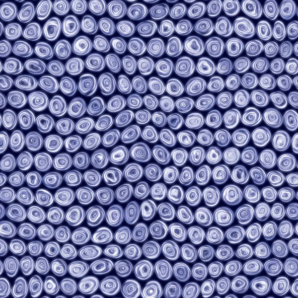 Tiny Blue Squiggly Kręcące Się Kręgi Spiralne Płynny Wzór Tekstury — Zdjęcie stockowe