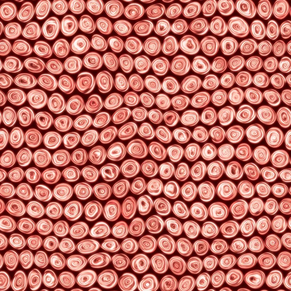 Tiny Bright Red Squiggly Swirly Spiral Circles Seamless Texture Pattern — Stock Photo, Image