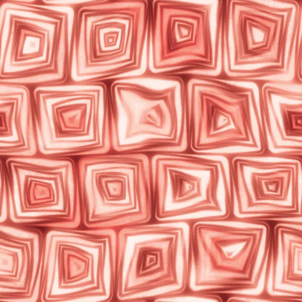 Large Bright Red Squiggly Swirly Spiral Squares Seamless Texture Pattern — Stock Photo, Image